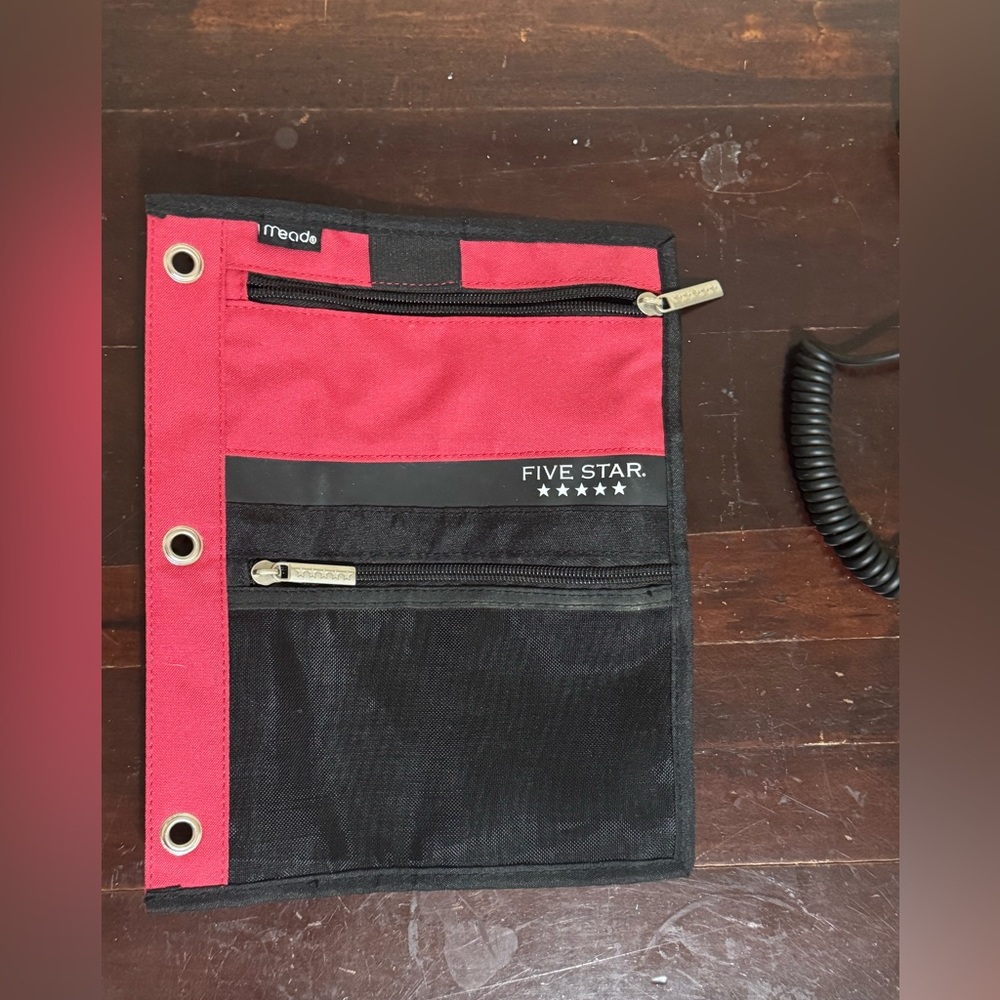 Mead Five Star Pencil Case Red
